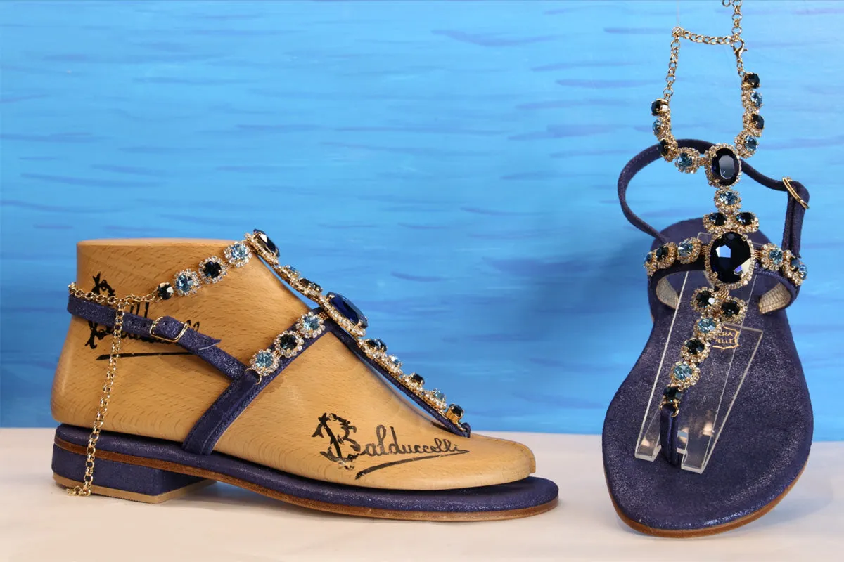 AMBRA Bijoux Capri Sandal with anklets