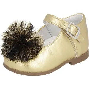 Andanines Gold Pom-Pom Shoes