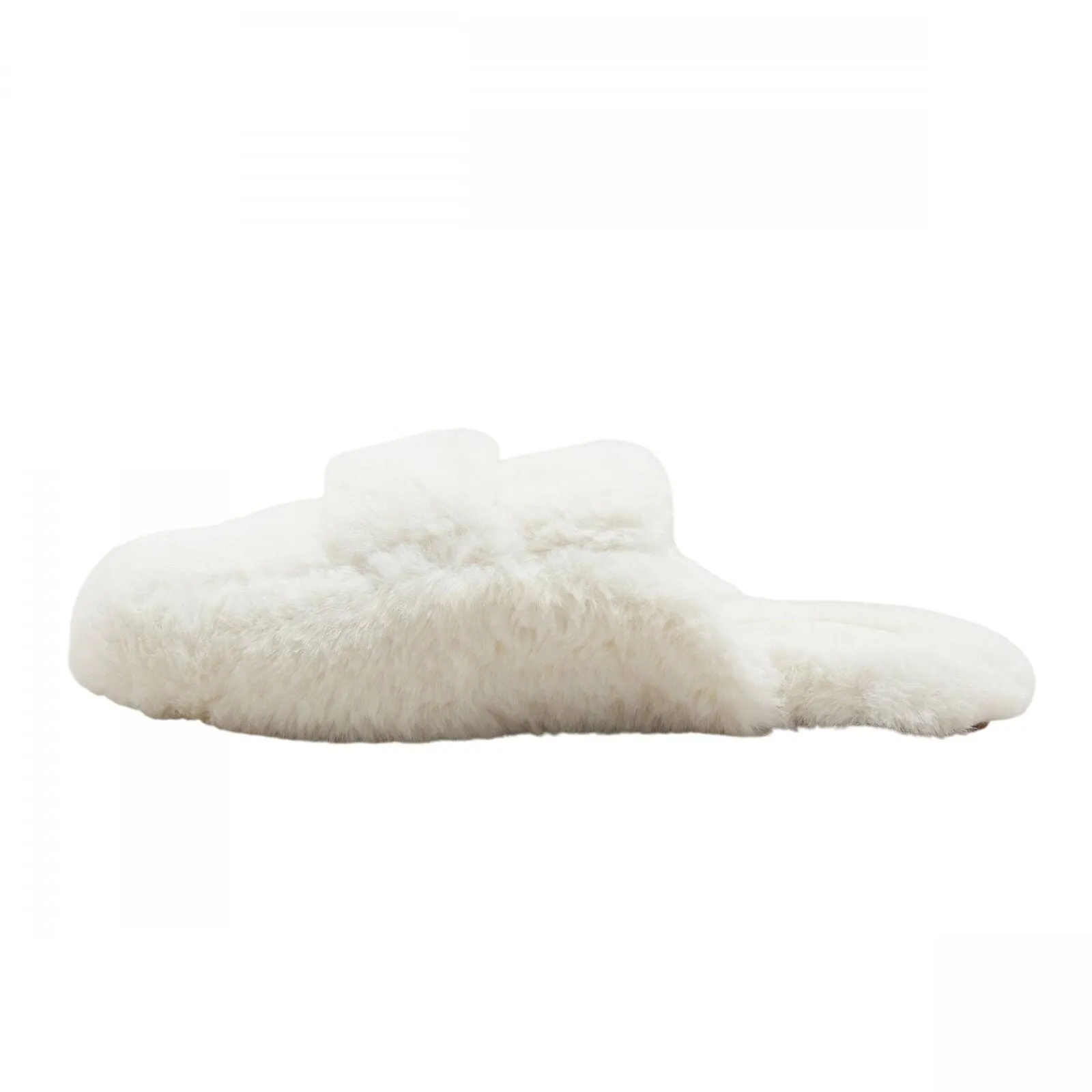 Auden Womens Astoria Faux Fur Loafer Slippers 91315670 Ivory Off White 8M