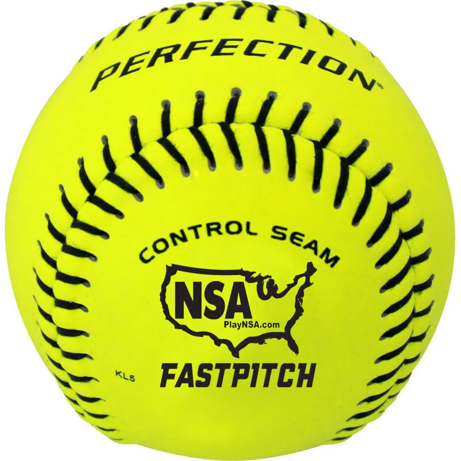 Baden NSA Perfection 12" 47/375 Leather Fastpitch Softballs: FPN12