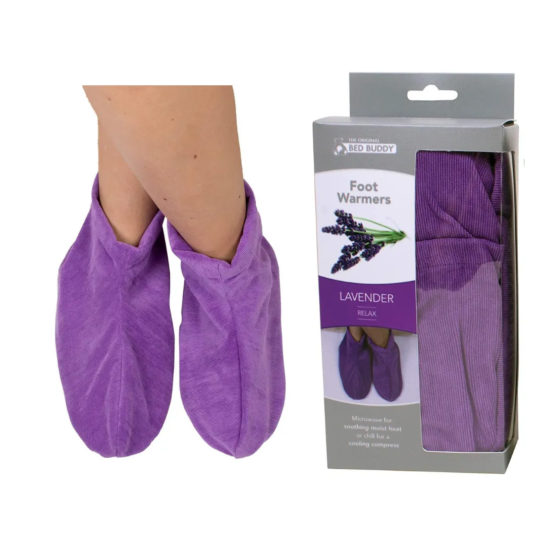 Bed Buddy Foot Warmers with Aromatherapy - Heated Fragranced Slippers