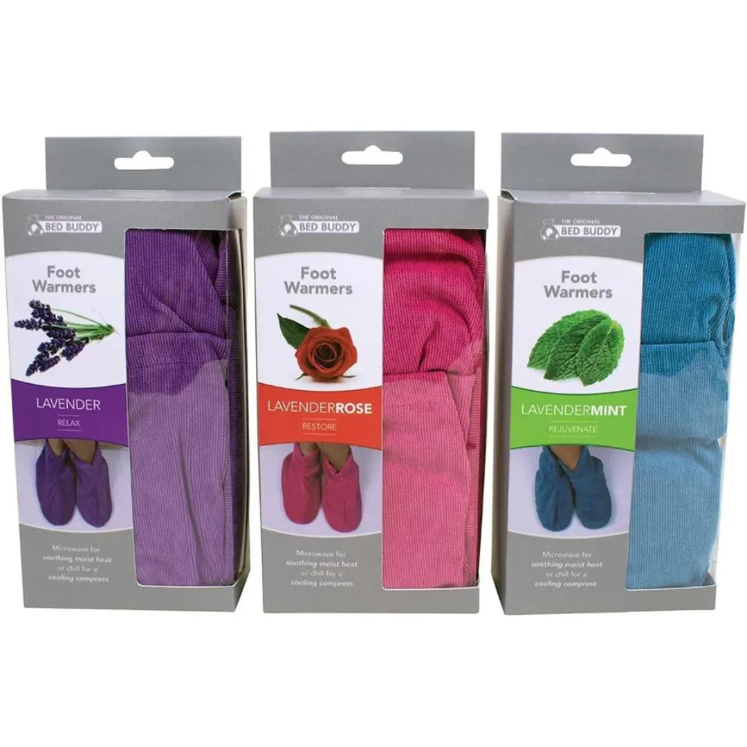 Bed Buddy Foot Warmers with Aromatherapy - Heated Fragranced Slippers