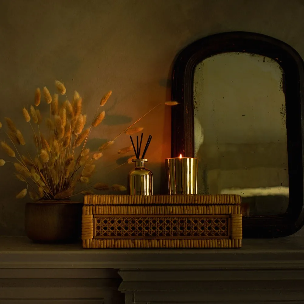 Black Cypress Mini Candle and Reed Diffuser Duo Set