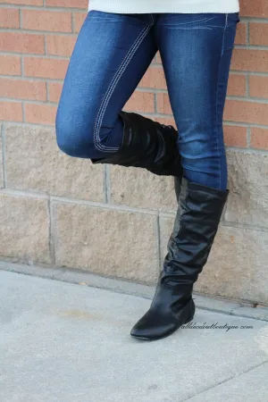 Bonnibel | Danniz Mid-Calf Slouchy Boot Black