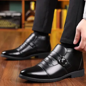 British Style  High Top Fur Shoes