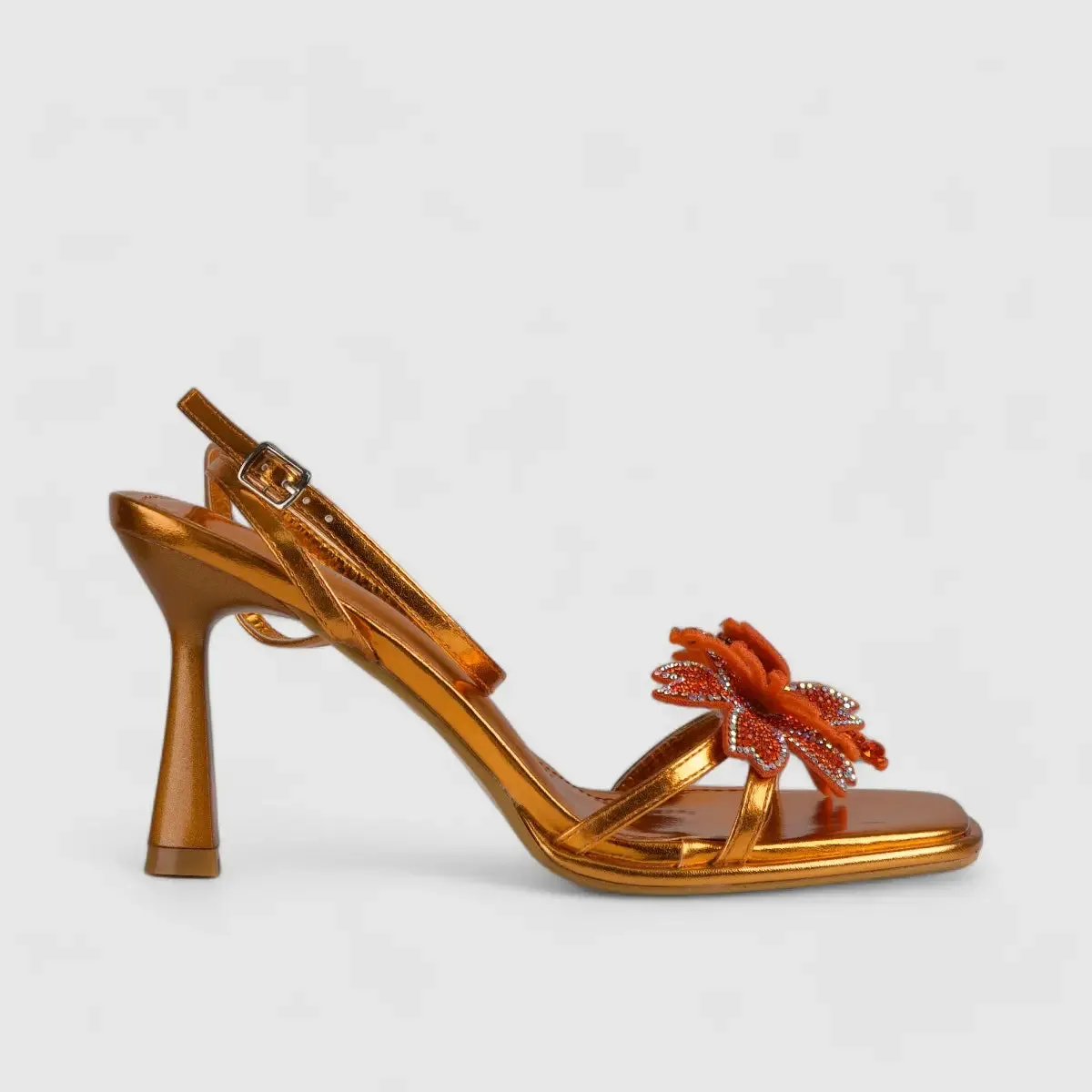 Bulbul Heel Sandal Orange LI004