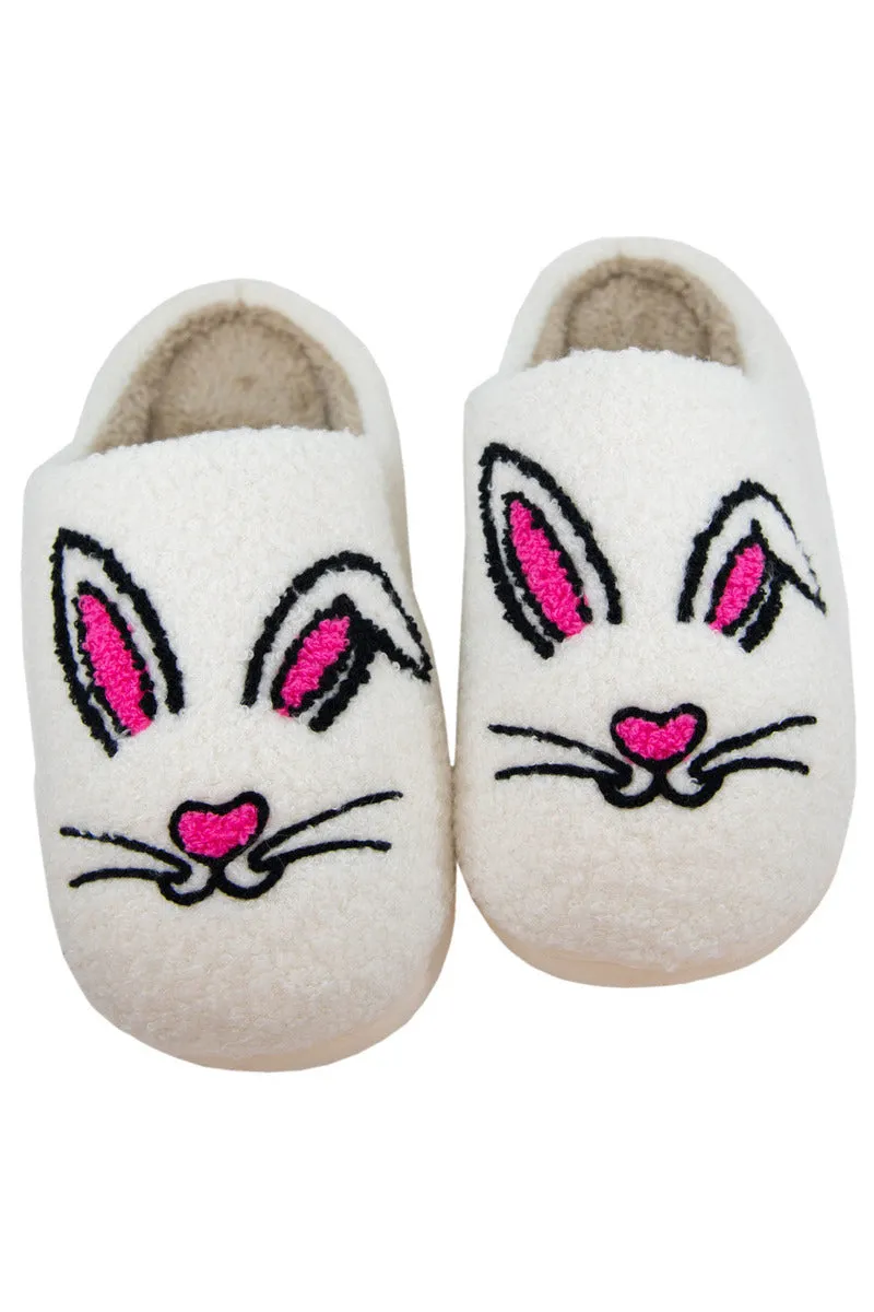 Bunny Face Fuzzy Slippers By Katydid