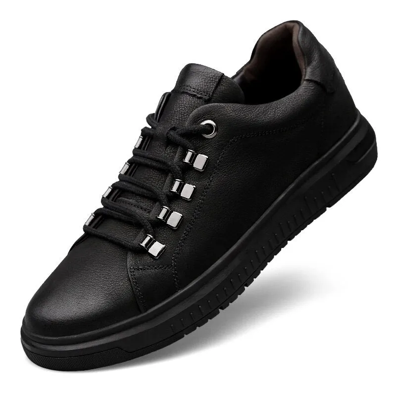 Casual Men Shoes High Quality Genuine Leather Lightweight Shoes Men Fashion Men Casual Shoes Male Soft Comfortable Lace Up Shoes