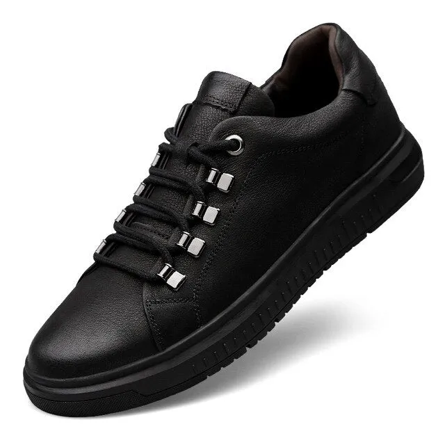 Casual Men Shoes High Quality Genuine Leather Lightweight Shoes Men Fashion Men Casual Shoes Male Soft Comfortable Lace Up Shoes