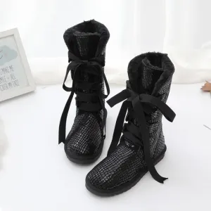 Classic women high boots warm winter shoes