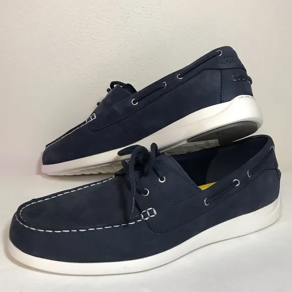 Cole Haan Men’s Boat Shoes, navy blue, size 11.5 NWOT