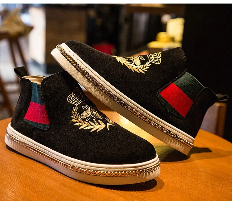 Comfortable Suede Fashion Animal Embroidery Shoes