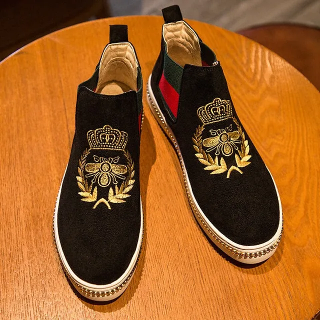 Comfortable Suede Fashion Animal Embroidery Shoes