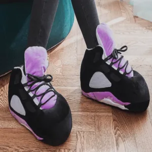Comfy Plush Sneaker Slippers – Anti-Slip Indoor Footwear
