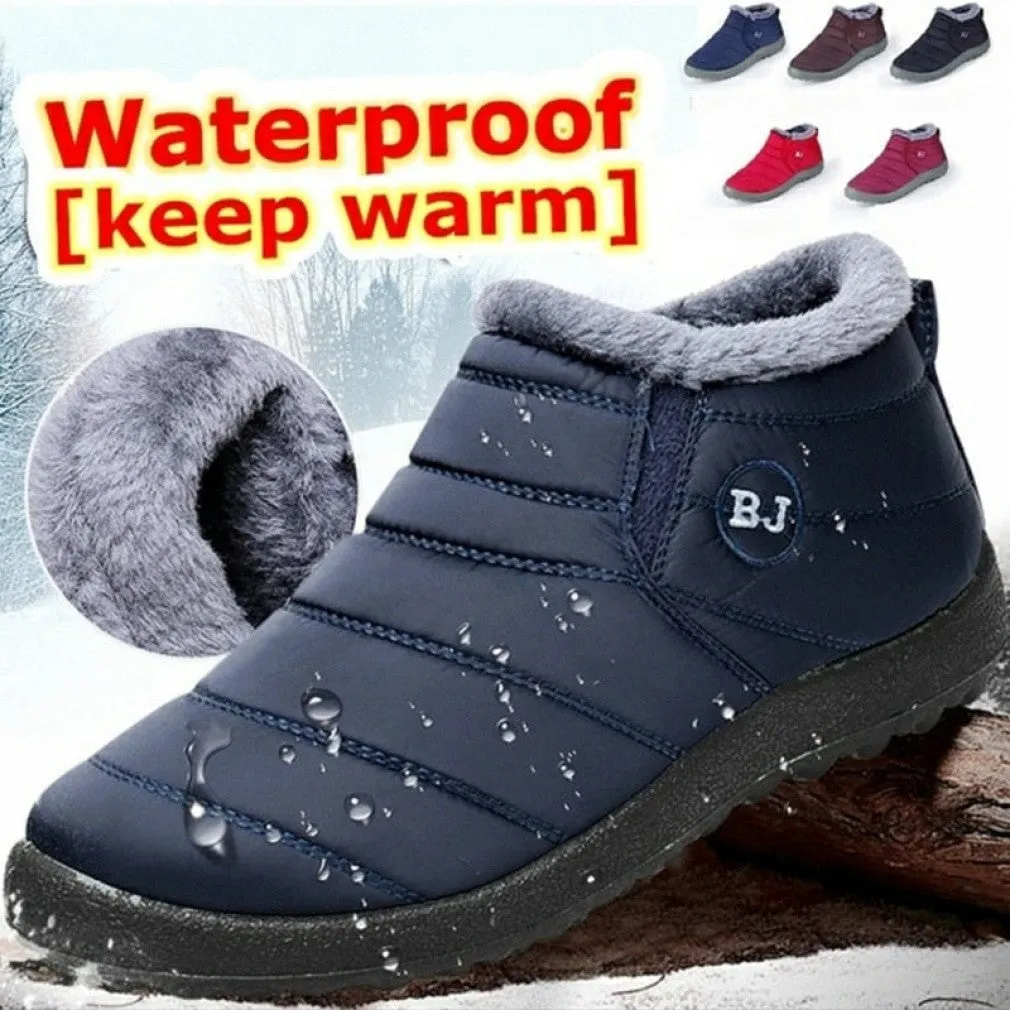 ContiNent 33 Men Boots Lightweight Winter Shoes for Men Snow Boots Waterproof Winter Footwear Plus Size 47 Slip on Unisex Ankle Winter Boots