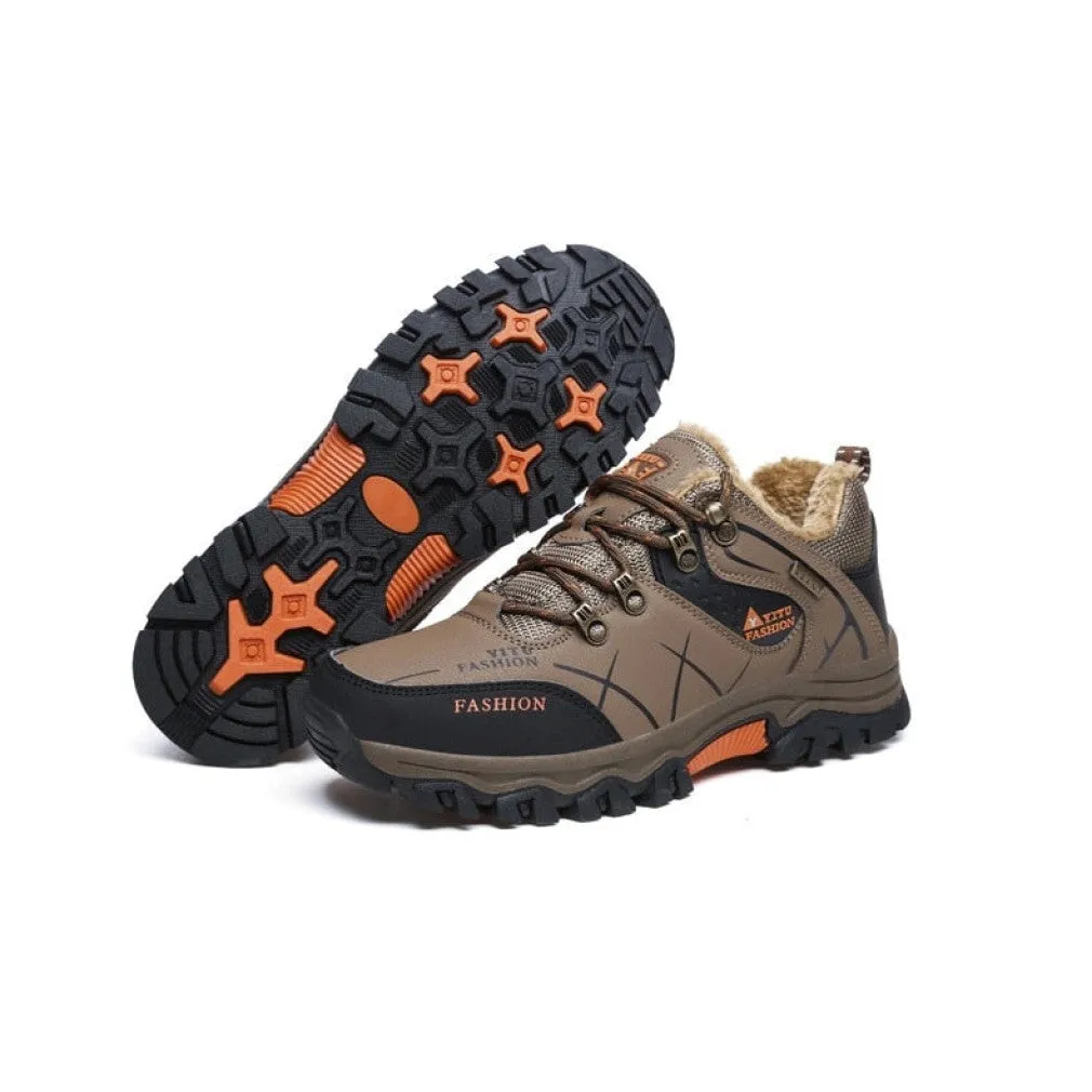 ContiNent 33 Men Winter Snow Boots Waterproof Leather Sneakers Super  Warm Men's Boots Outdoor Male Hiking Boots Work Shoes Size 39-47