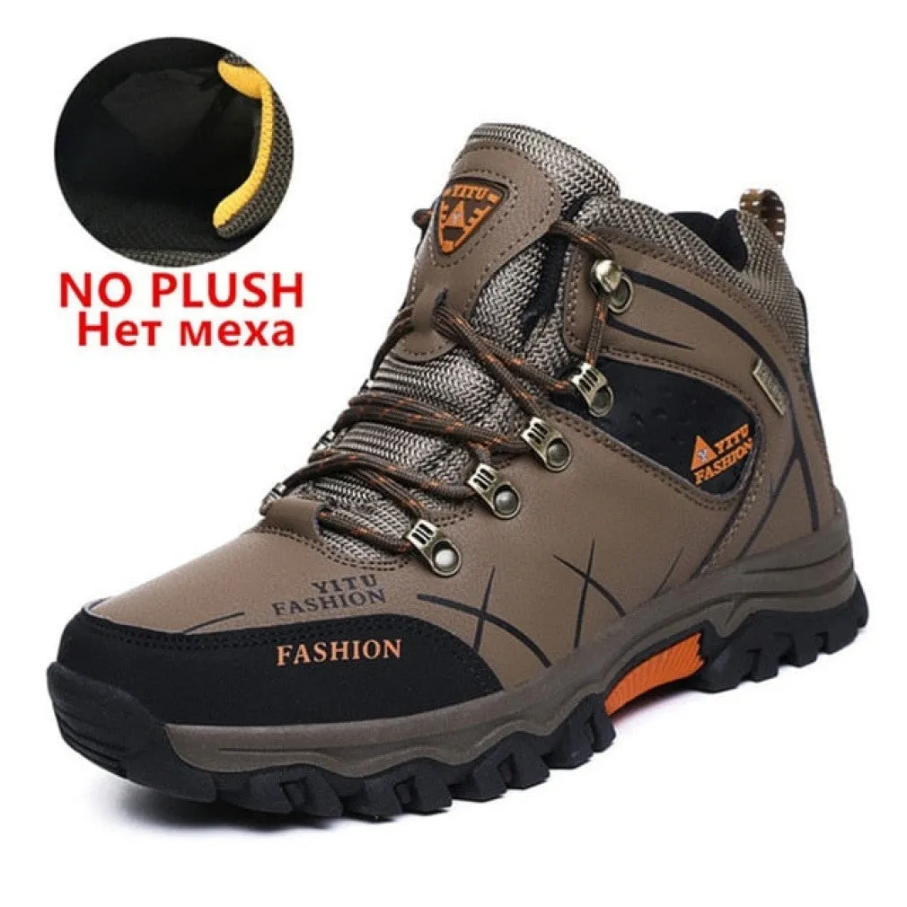 ContiNent 33 Men Winter Snow Boots Waterproof Leather Sneakers Super  Warm Men's Boots Outdoor Male Hiking Boots Work Shoes Size 39-47