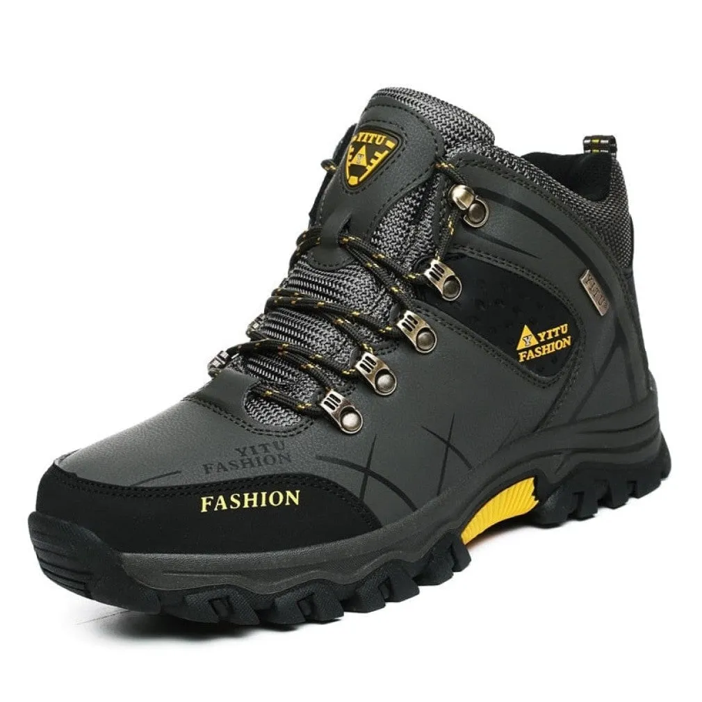ContiNent 33 Men Winter Snow Boots Waterproof Leather Sneakers Super  Warm Men's Boots Outdoor Male Hiking Boots Work Shoes Size 39-47