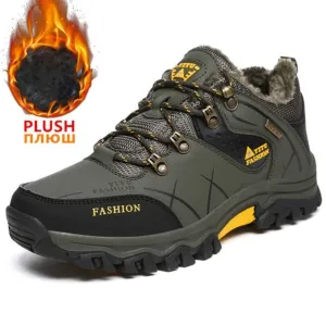 ContiNent 33 Men Winter Snow Boots Waterproof Leather Sneakers Super  Warm Men's Boots Outdoor Male Hiking Boots Work Shoes Size 39-47