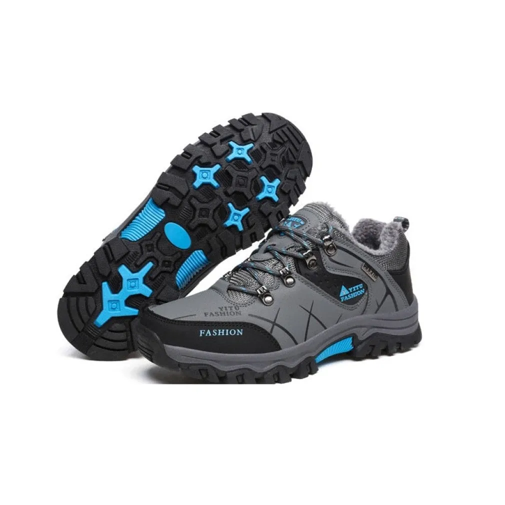 ContiNent 33 Men Winter Snow Boots Waterproof Leather Sneakers Super  Warm Men's Boots Outdoor Male Hiking Boots Work Shoes Size 39-47