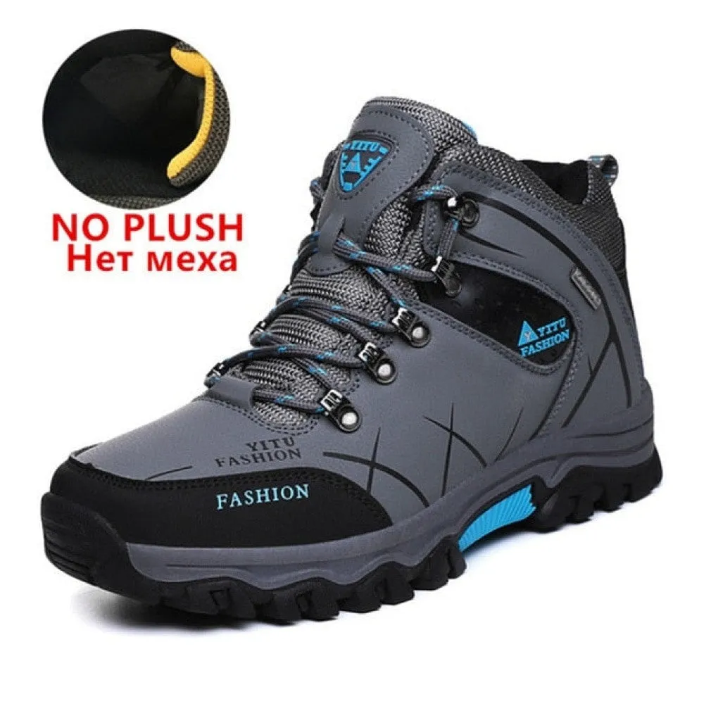 ContiNent 33 Men Winter Snow Boots Waterproof Leather Sneakers Super  Warm Men's Boots Outdoor Male Hiking Boots Work Shoes Size 39-47