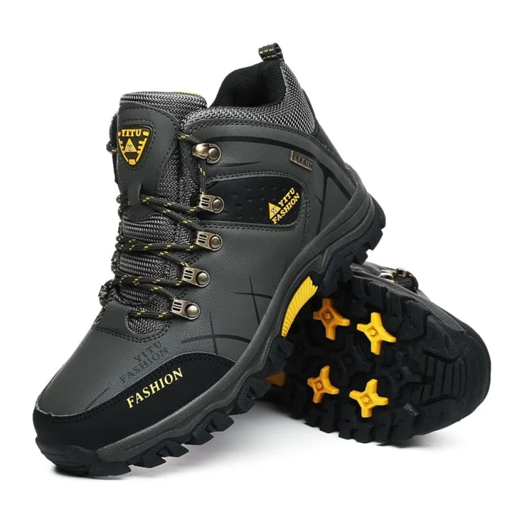 ContiNent 33 Men Winter Snow Boots Waterproof Leather Sneakers Super  Warm Men's Boots Outdoor Male Hiking Boots Work Shoes Size 39-47