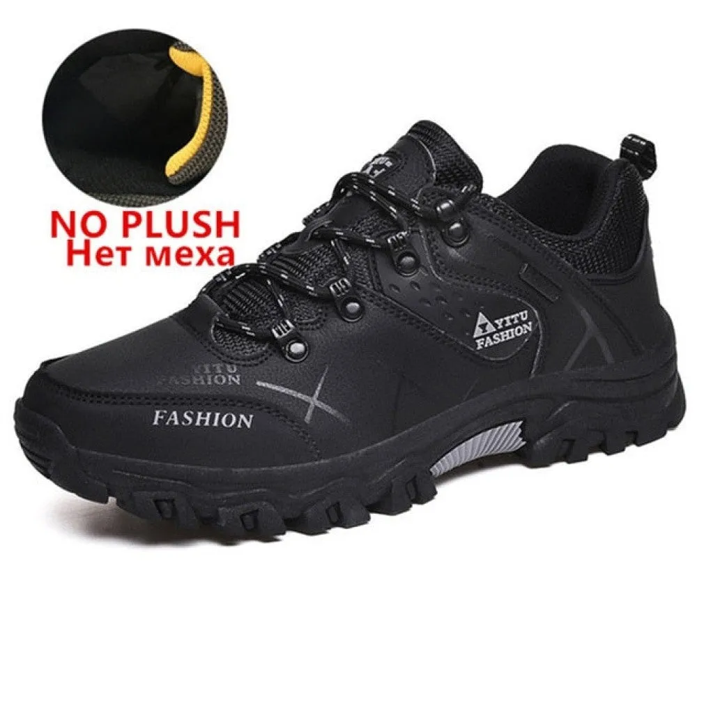 ContiNent 33 Men Winter Snow Boots Waterproof Leather Sneakers Super  Warm Men's Boots Outdoor Male Hiking Boots Work Shoes Size 39-47