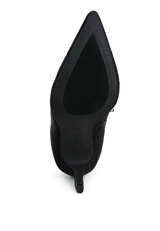 Dapers Bow Detail 3.5" Heel Ankle Boots