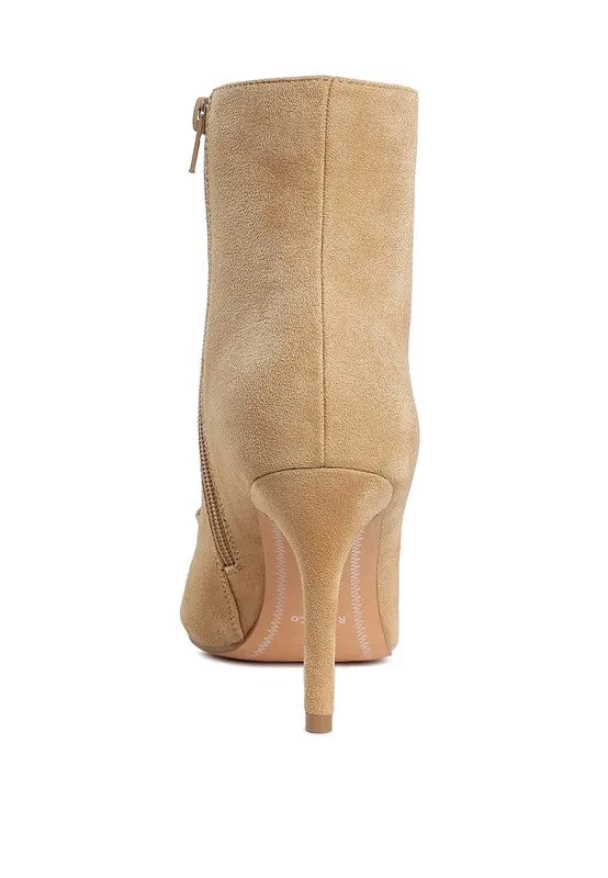 Dapers Bow Detail 3.5" Heel Ankle Boots