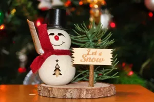 Easton the Snowman Gourd Says Let it Snow