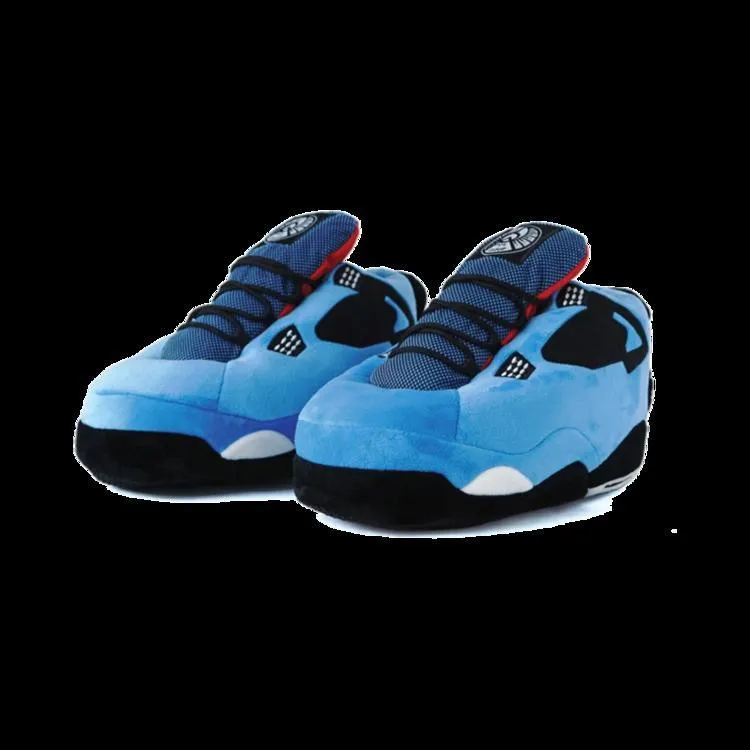 Electric Blue Plush Slippers – Cozy and Stylish Indoor Comfort