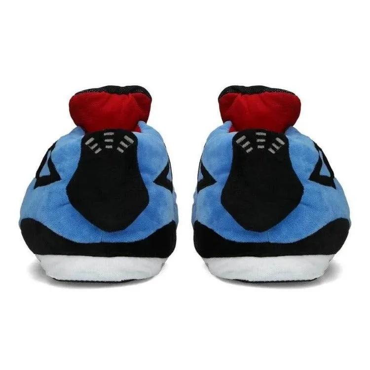 Electric Blue Plush Slippers – Cozy and Stylish Indoor Comfort