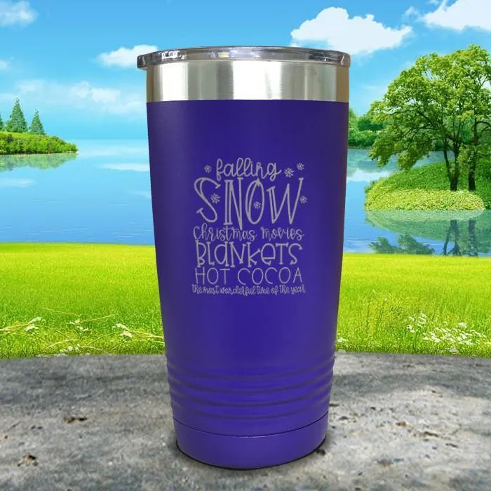 Falling Snow Engraved Tumbler