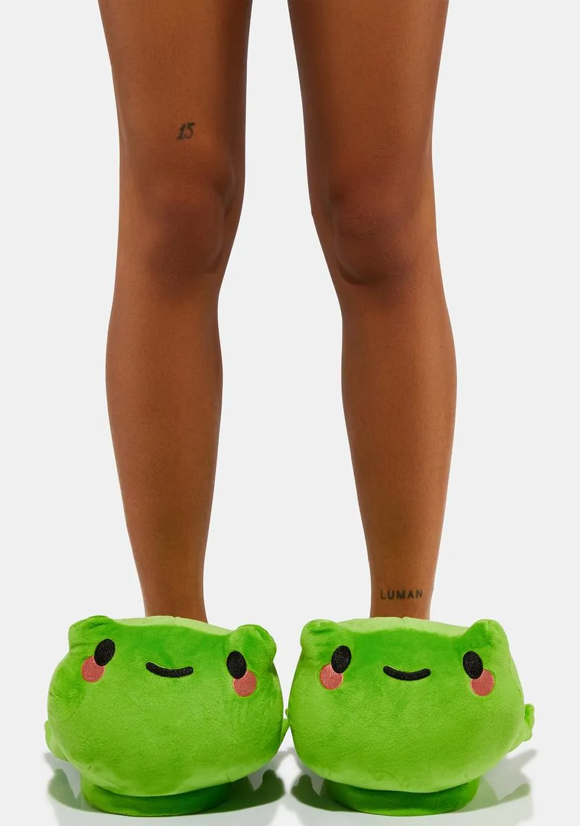 Frankie Frog USB Heated Slippers