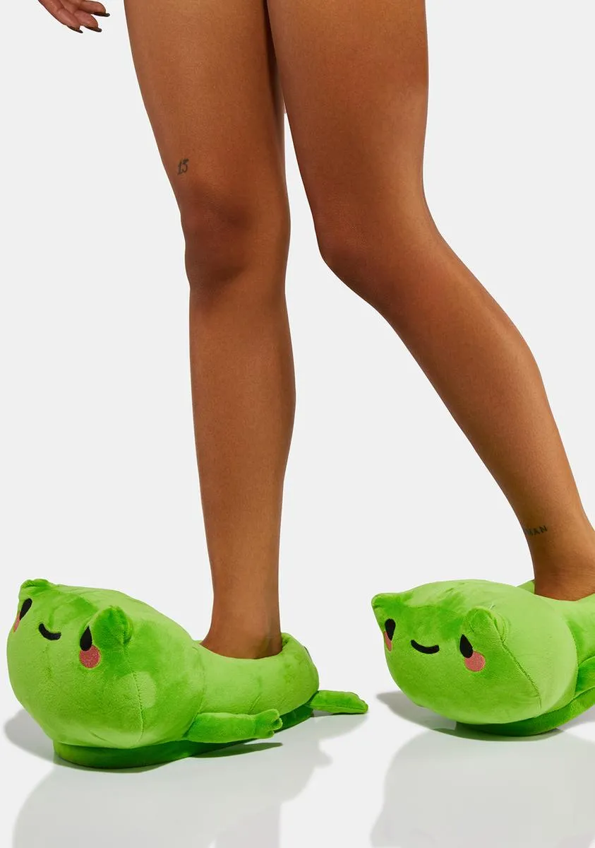 Frankie Frog USB Heated Slippers