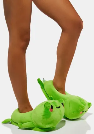 Frankie Frog USB Heated Slippers