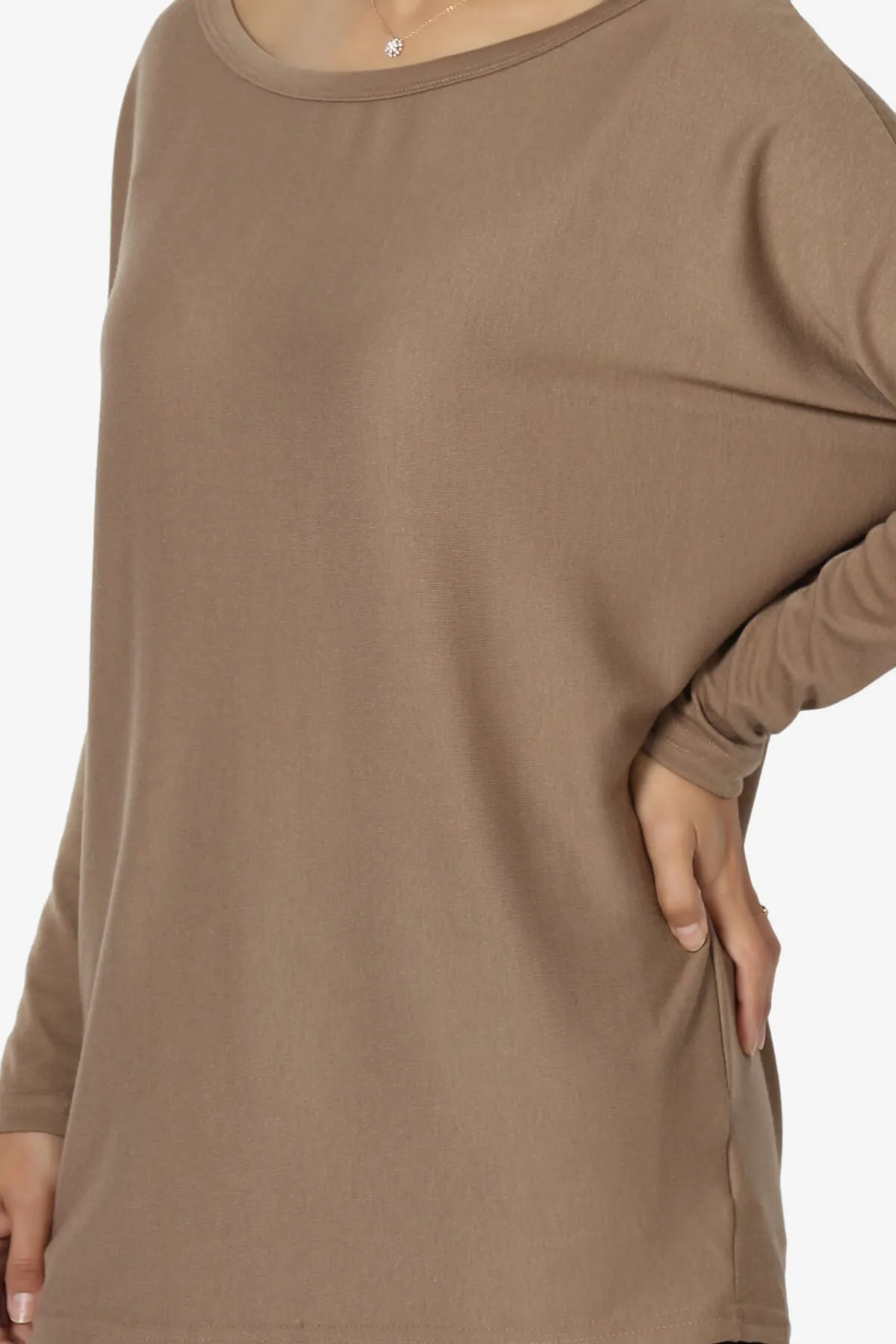 Givinn Boat Neck Dolman Long Sleeve Top