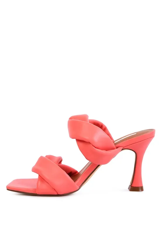 Glam Girl Twisted Strap Spool Heel Sandals