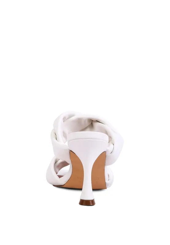Glam Girl Twisted Strap Spool Heel Sandals
