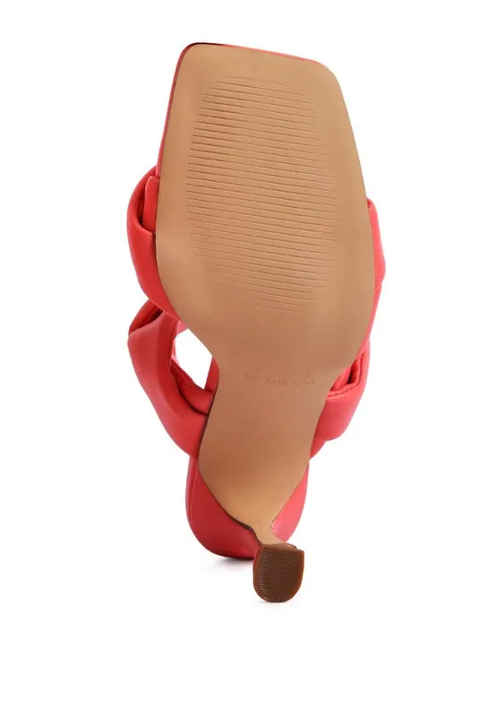 Glam Girl Twisted Strap Spool Heel Sandals