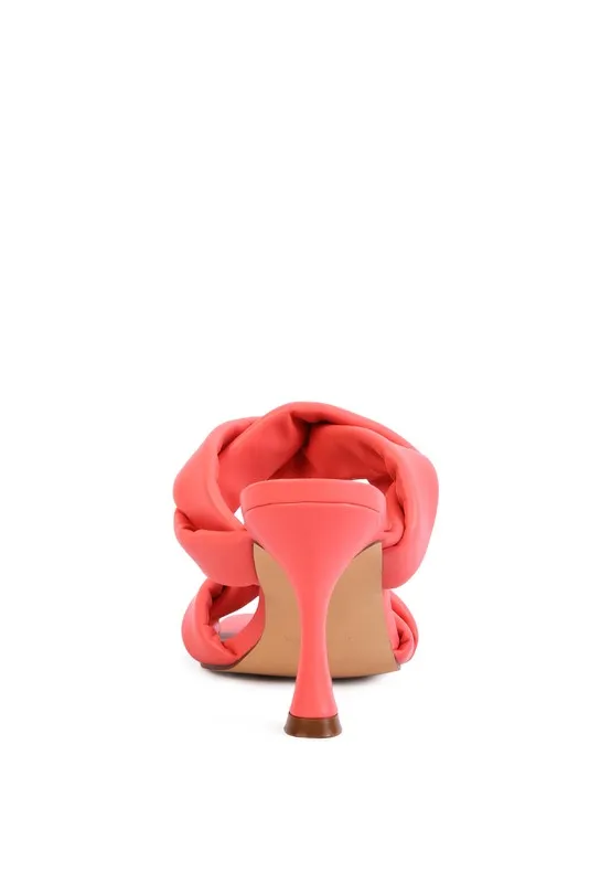 Glam Girl Twisted Strap Spool Heel Sandals