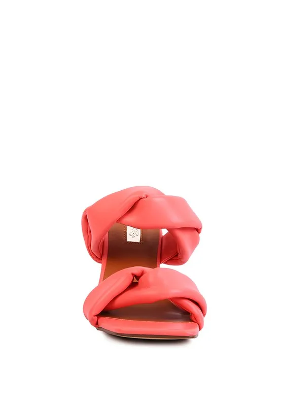 Glam Girl Twisted Strap Spool Heel Sandals