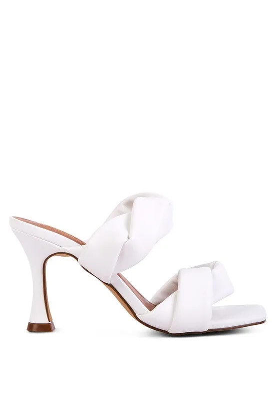 Glam Girl Twisted Strap Spool Heel Sandals