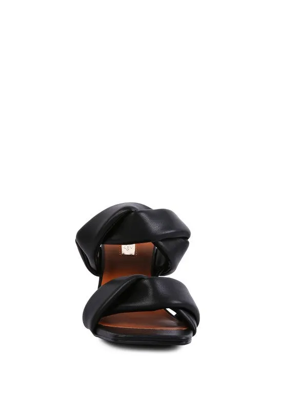 Glam Girl Twisted Strap Spool Heel Sandals