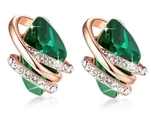 Green Emerald Birthstone Earring
