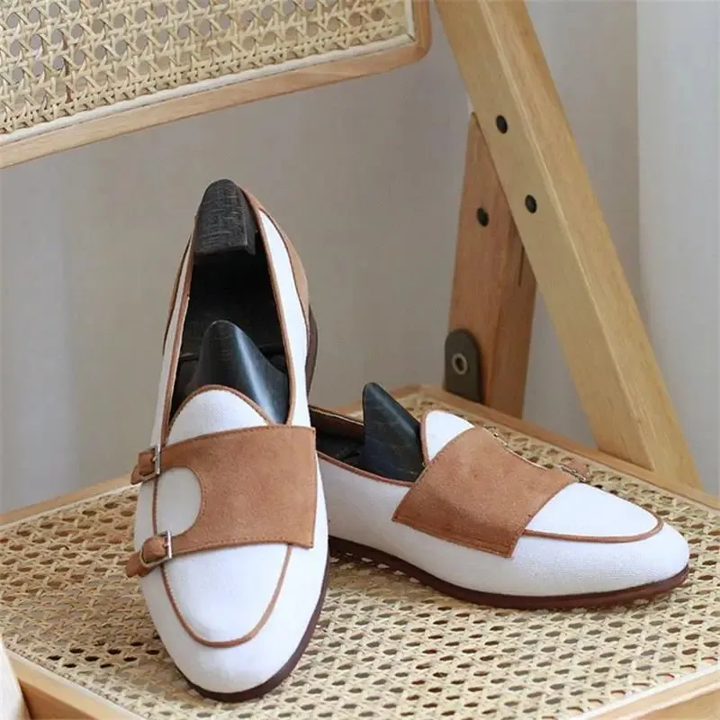 Handmade Men's Monk Strap Loafers