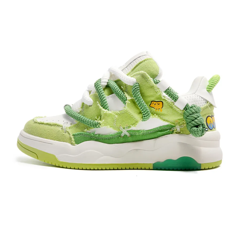 Hip Hop Cartoon Monster Stitching Casual Shoes