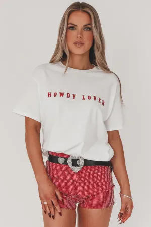 Howdy Lover Western Cowgirl Oversized Comfort Colors Graphic T-Shirt