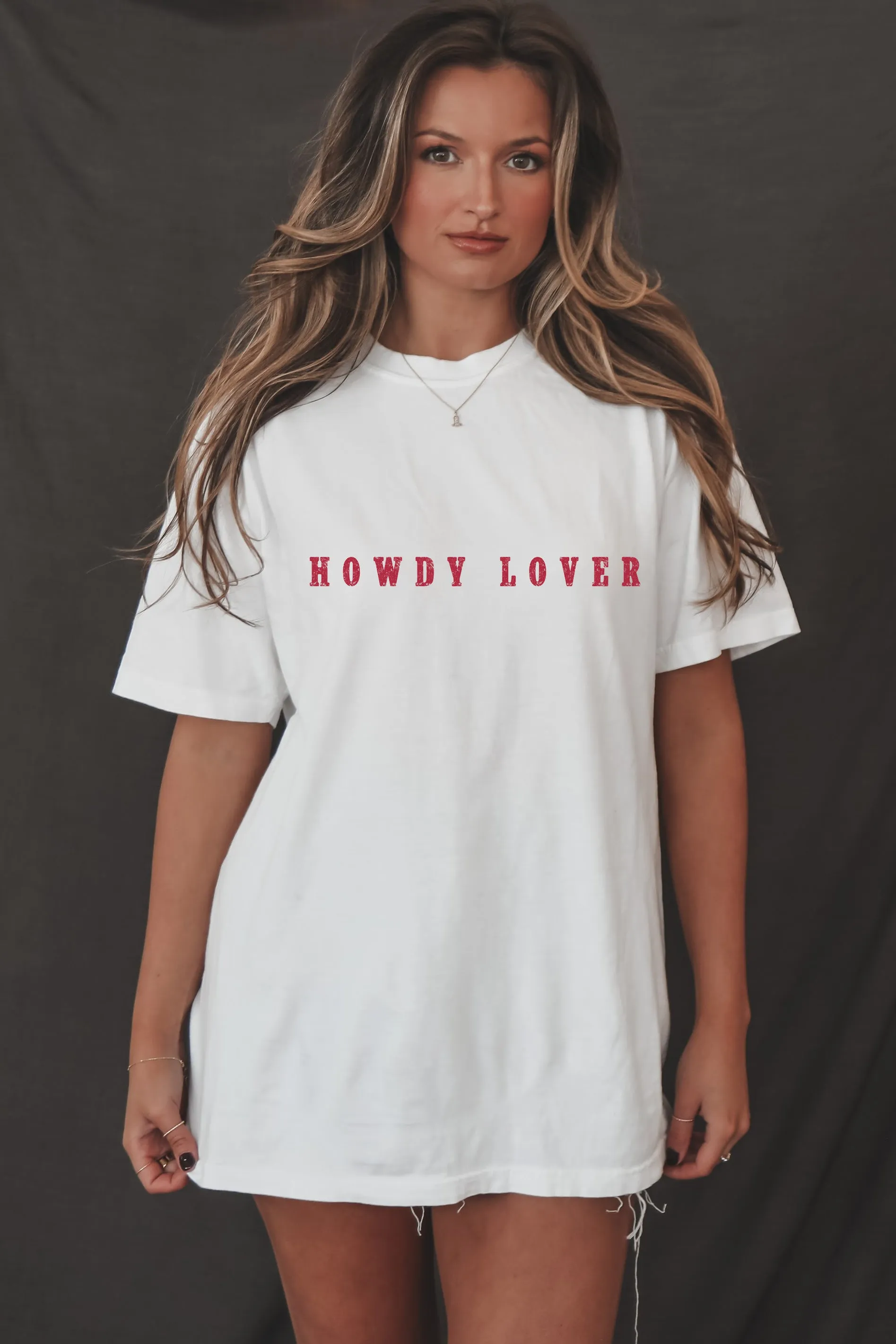 Howdy Lover Western Cowgirl Oversized Comfort Colors Graphic T-Shirt