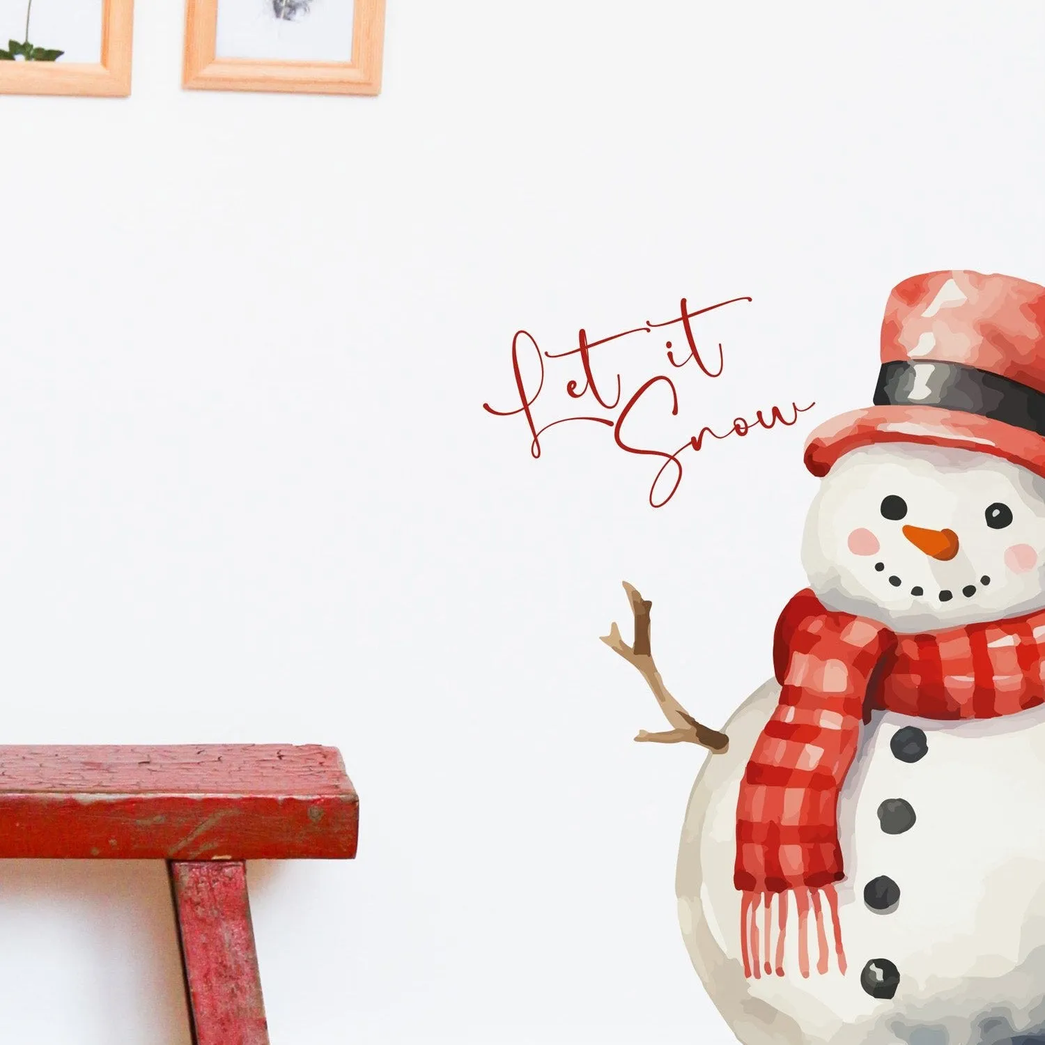 Joanie & Jeanie - Let it Snow, Snowman Wall Sticker